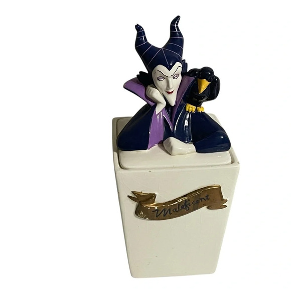 Vintage Disney Store Villains Cookie Jar Maleficent 11” Ceramic ULTRA RARE - Picture 1 of 16